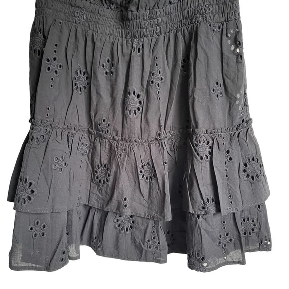 Aqua Swim Eyelet Tiered Peasant Cover Up Dress Babydoll Size Medium NWT - Picture 6 of 13